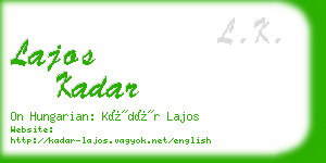 lajos kadar business card